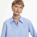 Una Angelic choker White, Rhodium plated - Image 6