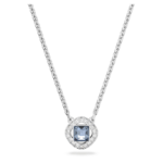 Una Angelic necklace Mixed cuts, Blue, Rhodium plated