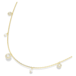 Una Angelic strandage Crystal pearl, Round cut, White, 18K gold finish - Image 3