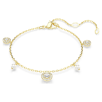 Una Angelic strandage Crystal pearl, Round cut, White, 18K gold finish - Image 5