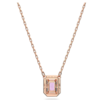 Una necklace Octagon cut, Purple, Rose gold-tone plated - Image 5