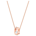 Una necklace Round cut, Oval shape, White, 18K rose gold finish - Image 4