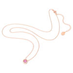 Una pendant Round cut, Long, Purple, 18K rose gold finish - Image 3