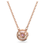Una pendant Round cut, Long, Purple, 18K rose gold finish - Image 6